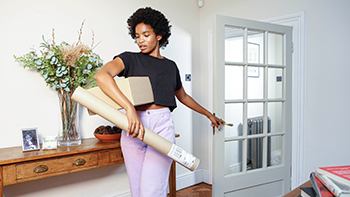 Woman with parcels