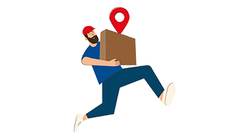 Postie with parcel
